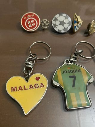 Malaga Llaveros pin lote fútbol insignia soccer