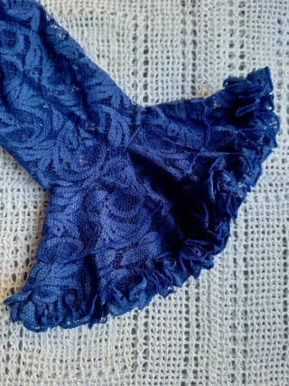 BLUSA FLAMENCA NUEVA BLONDA CON VOLANTES TALLA S