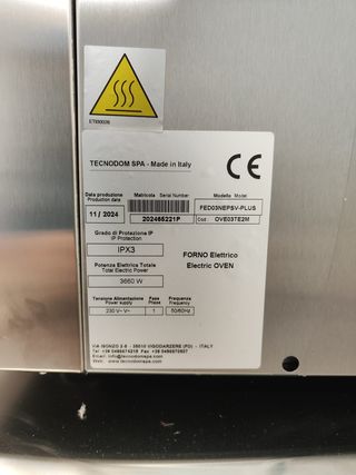 Horno de convección Tandem