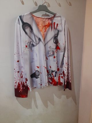 Disfraz Médico Halloween Sangriento Talla M/L. 