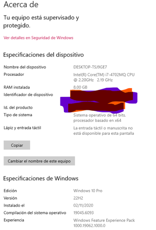 Portátil Lenovo 17 i7