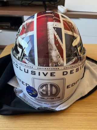 Casco Moto Diseño Union Jack talla S