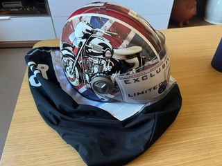 Casco Moto Diseño Union Jack talla S