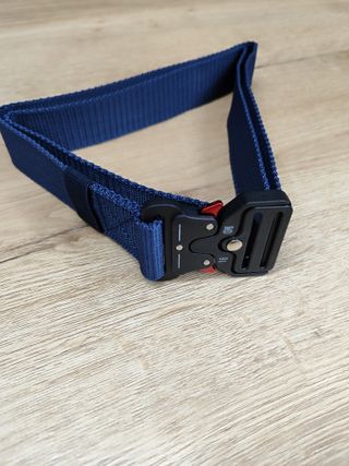 Cinturón táctico azul y rojo unisex de nailon