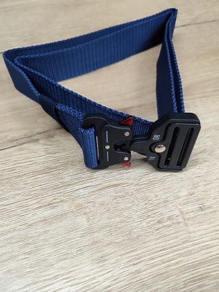 Cinturón táctico azul y rojo unisex de nailon