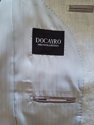 Chaqueta de lino azul para hombre6