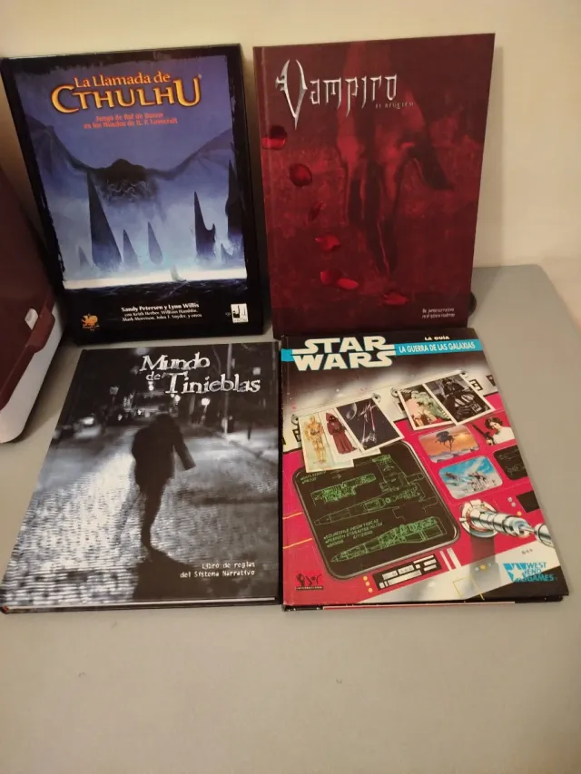 Pack libros de rol star wars, vampiro ...y dados
