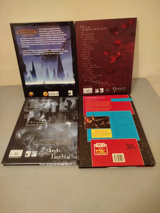 Pack libros de rol star wars, vampiro ...y dados