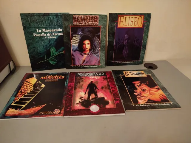 Pack libros de rol star wars, vampiro ...y dados