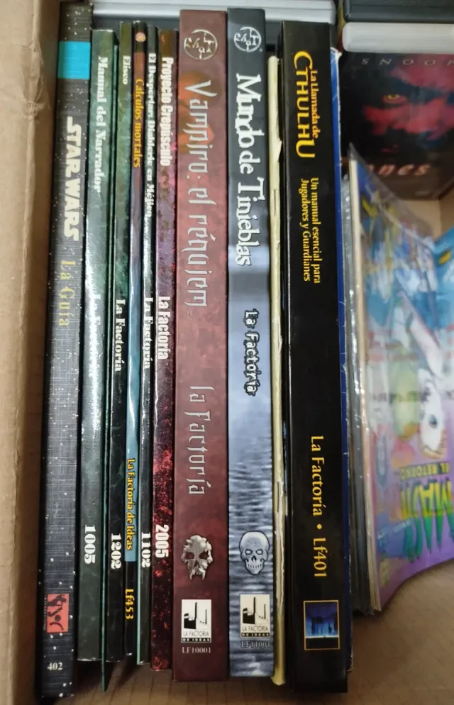 Pack libros de rol star wars, vampiro ...y dados