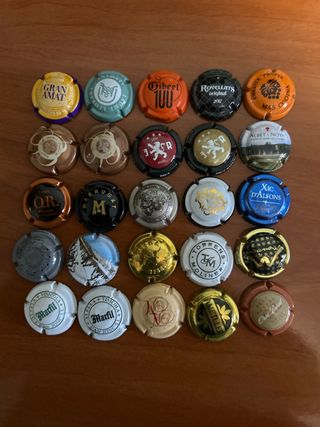25 Chapas de Cava Colección
