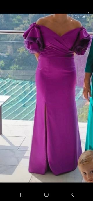 Vestido fiesta morado talla 38
