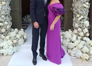 Vestido fiesta morado talla 38