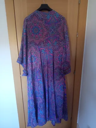 Caftán/Kimono gasa estampado cachemir talla única