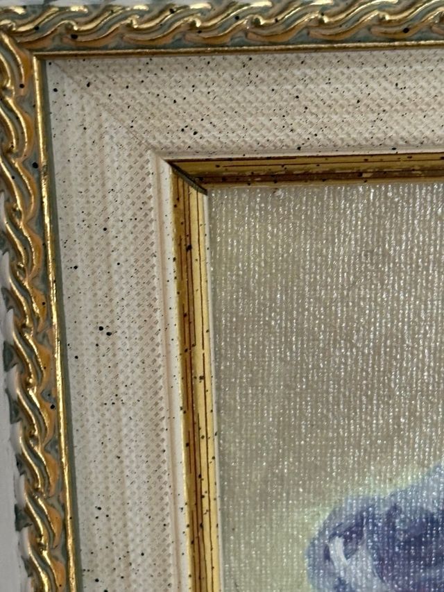 Cuadro Pintado a Mano: Jarrón con Flores