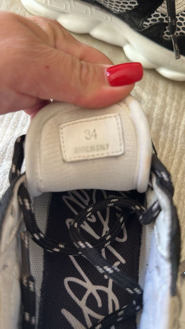 Scarpe Versace Bambino Nero/Bianco numero 34