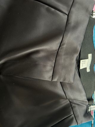Pantalón H&M Raso Pitillo Negro