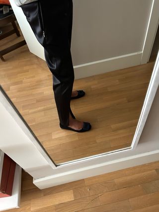 Pantalón H&M Raso Pitillo Negro