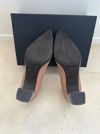 Zapatos Lodi Beige Tacón Bloque