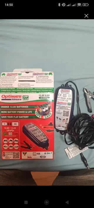 OptiMate Cargador Batería Litio 12.8V 0.8A