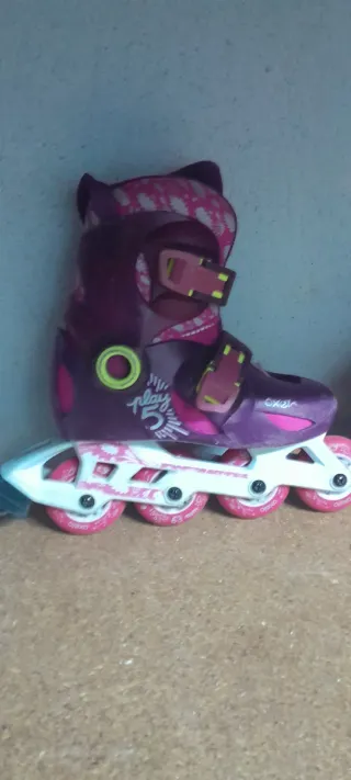 Patines en línea Oxelo Play 5 Morado. Talla 28, 29