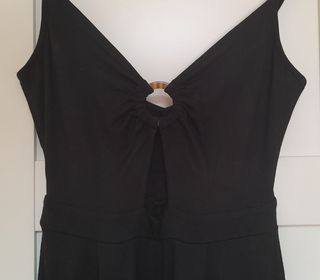 Mono negro tirantes detalle anilla XS