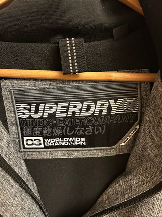 Abrigo Superdry Gris y Negro