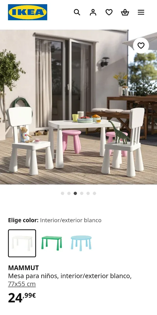Mesa y 2 Sillas IKEA Niños