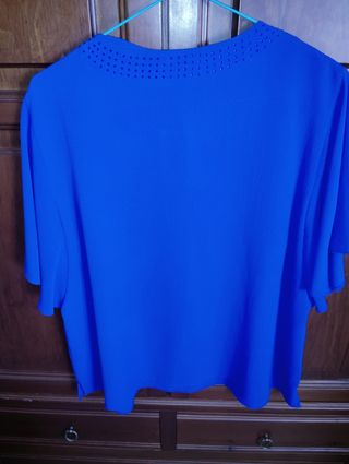 Blusa Antea Plus Azul Klein Talla L Sin Estrenar