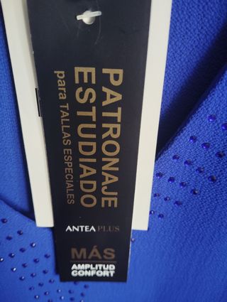 Blusa Antea Plus Azul Klein Talla L Sin Estrenar