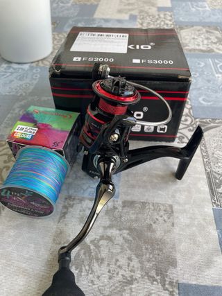 Carrete 2000 + Hilo Trenzado Colores