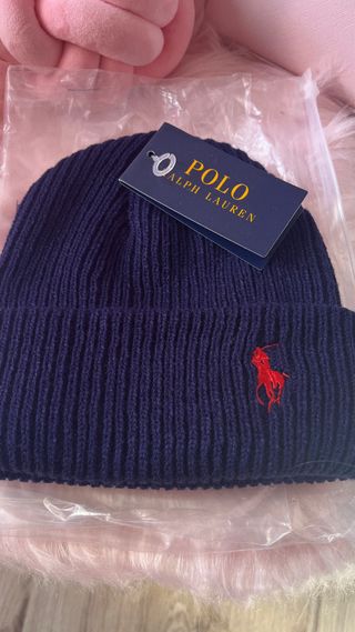 Cappellino Ralph Lauren Blu Logo Rosso
