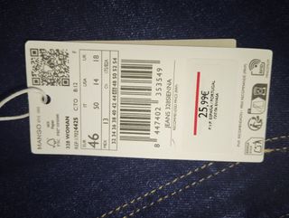 Vaqueros Mango Sienna Flare Crop Talla 46