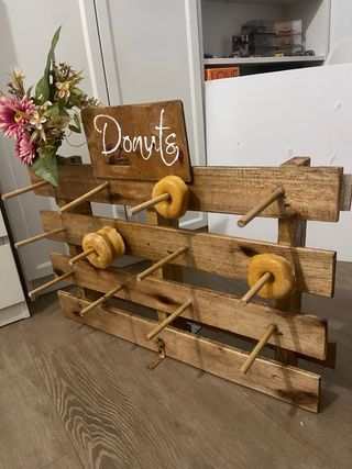 Soporte Mesa Donuts Boda Madera