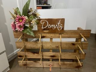 Soporte Mesa Donuts Boda Madera