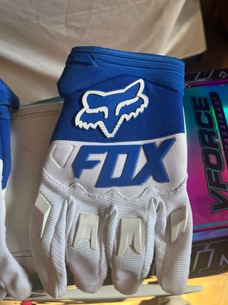 Guantes Fox Motocross Azul y Blanco nuevos  