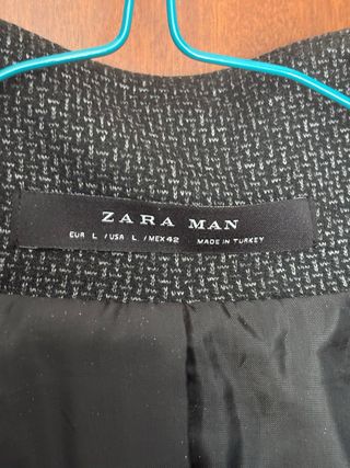 Abrigo Zara Gris Oscuro Talla L