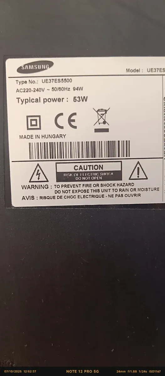 Smart TV Samsung Negra