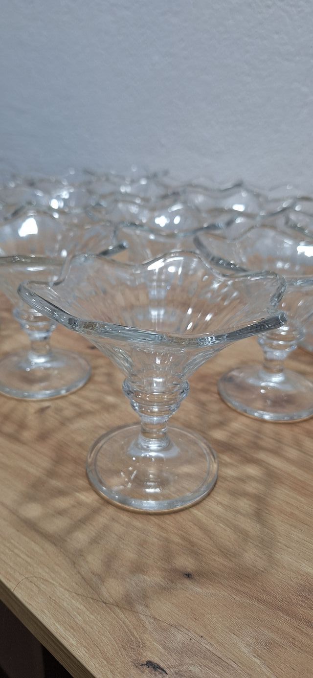 16 Copas de Helado de Cristal