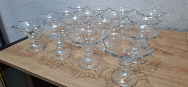 16 Copas de Helado de Cristal