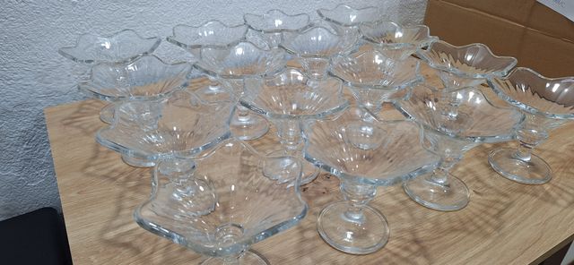 16 Copas de Helado de Cristal
