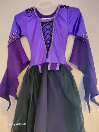 Disfraz Halloween Niña Morado Negro