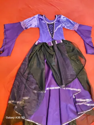 Disfraz Halloween Niña Morado Negro