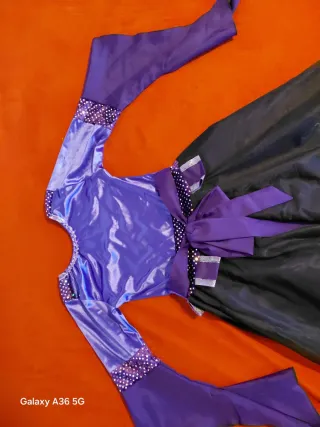 Disfraz Halloween Niña Morado Negro