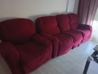 Sofá de 3 plazas y sillón

