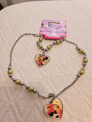 Set Pulsera y Collar Minnie Disney Niña