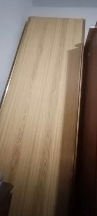 Puerta de armario empotrado madera clara