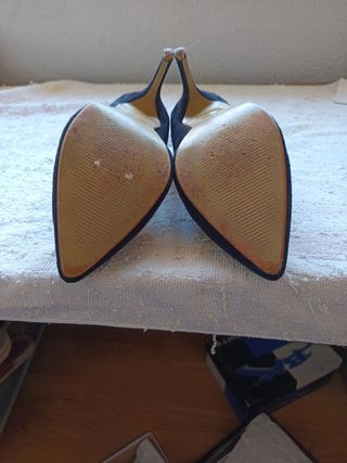 Scarpe con tacco alto monouso nere in nylon scamosciato