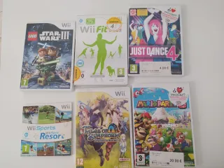 Nintendo Wii + 6 juegos + tabla