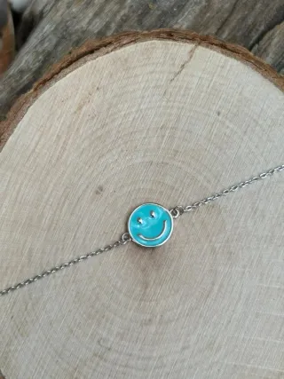Pulsera Smile Plata y Turquesa